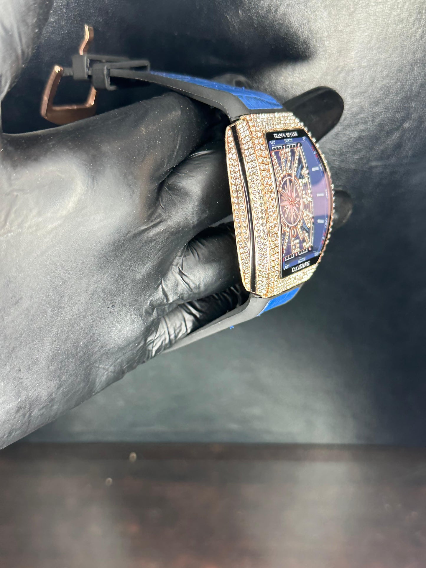 BLUE STRAP DIAMOND WATCH