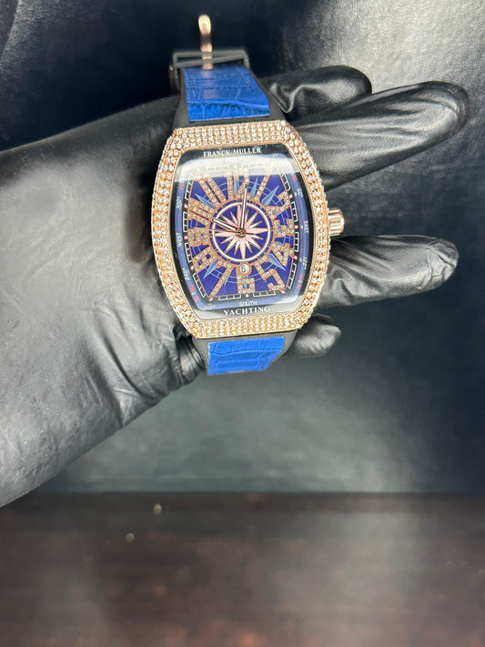 BLUE STRAP DIAMOND WATCH
